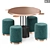 Burraco Puf Table Set 3D model small image 1