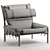 Scandi Modern Leather Lounge Chair 3D model small image 7