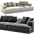 Luxury AUGUSTO Fabric Sofa 4-Seater 3D model small image 1