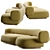 Sculptural Living Stones Sofa 3D model small image 4