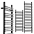 Elegant Steel Towel Warmer Rails 3D model small image 1