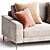 Elegant Corona Collection Sofa 3D model small image 2