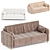 Brent Velvet Stone Sofa 3D model small image 1