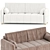 Brent Velvet Stone Sofa 3D model small image 4