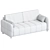 Brent Velvet Stone Sofa 3D model small image 5