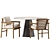 Modern Dining Set: DIX Table & AYANA Chair 3D model small image 3