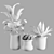 Modern Indoor Plant Set Kits 3D model small image 5