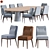 Elegant Calligaris Tosca Chair Set 3D model small image 1