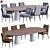 Elegant Calligaris Tosca Chair Set 3D model small image 2