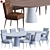 Elegant Calligaris Tosca Chair Set 3D model small image 3