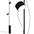 Sleek Post Floor Lamp Muuto 3D model small image 1