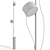 Sleek Post Floor Lamp Muuto 3D model small image 2