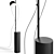 Sleek Post Floor Lamp Muuto 3D model small image 3