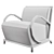 Elegant Montserrat Lounge Chair 3D model small image 2