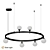 Bianchi Black Chandelier Loft 07808 3D model small image 1
