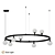 Bianchi Black Chandelier Loft 07808 3D model small image 2