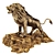 Majestic Lion Statue Model 3D model small image 1