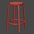 Sleek Modern Artek Bar Stool 3D model small image 5