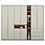 3-Door Open Wardrobe Set 3D model small image 1