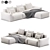 Sleek Loft Sofa, Modern Design 3D model small image 2