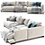 Modern Italian Chaise Longue Sofa 3D model small image 3