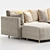 Everly Quinn Upholstered Sectional Set 3D model small image 4
