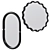 Modern Wavy & Oval Mirrors 3D model small image 1