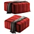 Modern Modular Pouf Furniture 3D model small image 2