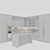 Adjustable Modern Kitchen Unit 3D model small image 7