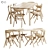 Sleek Air Dining Set Bundle 3D model small image 1