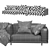 Arflex Claudine L Modern Sofa 3D model small image 4