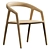 Minimalist Ash Dining Chair 3D model small image 1