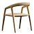 Minimalist Ash Dining Chair 3D model small image 5