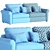 Custom Fabric Brighton Sofa (82") 3D model small image 5