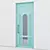  Sleek Aluminium Door 362 3D model small image 2