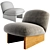 Jardan Ziggy Armchair & Ottoman 3D model small image 3