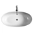 Antoniolupi REFLEX Oval Bath | Matte White 3D model small image 2