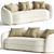 Elegant Eichholtz Blaine Sofa 3D model small image 1