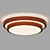 Vaako LED Wood-effect Ceiling Light 3D model small image 2