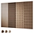 Wooden Decorative Panels with Seamless Models 3D model small image 1