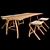 Sleek Modern Table Set 3D model small image 5