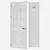 Sleek Aluminum Door Design 3D model small image 4