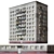 Modern Nine-Story Residential Building 3D model small image 2