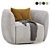 Chic Swivel Lounge Chair Collection 3D model small image 1