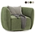 Chic Swivel Lounge Chair Collection 3D model small image 3