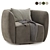 Chic Swivel Lounge Chair Collection 3D model small image 4