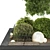 Lush Garden Tree & Bush Set 3D model small image 9