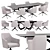 Modern Dining Set Ben Batterfly 200 3D model small image 1