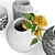 Contemporary Vases Set with Versatile Materials 3D model small image 6