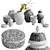 Contemporary Vases Set with Versatile Materials 3D model small image 10